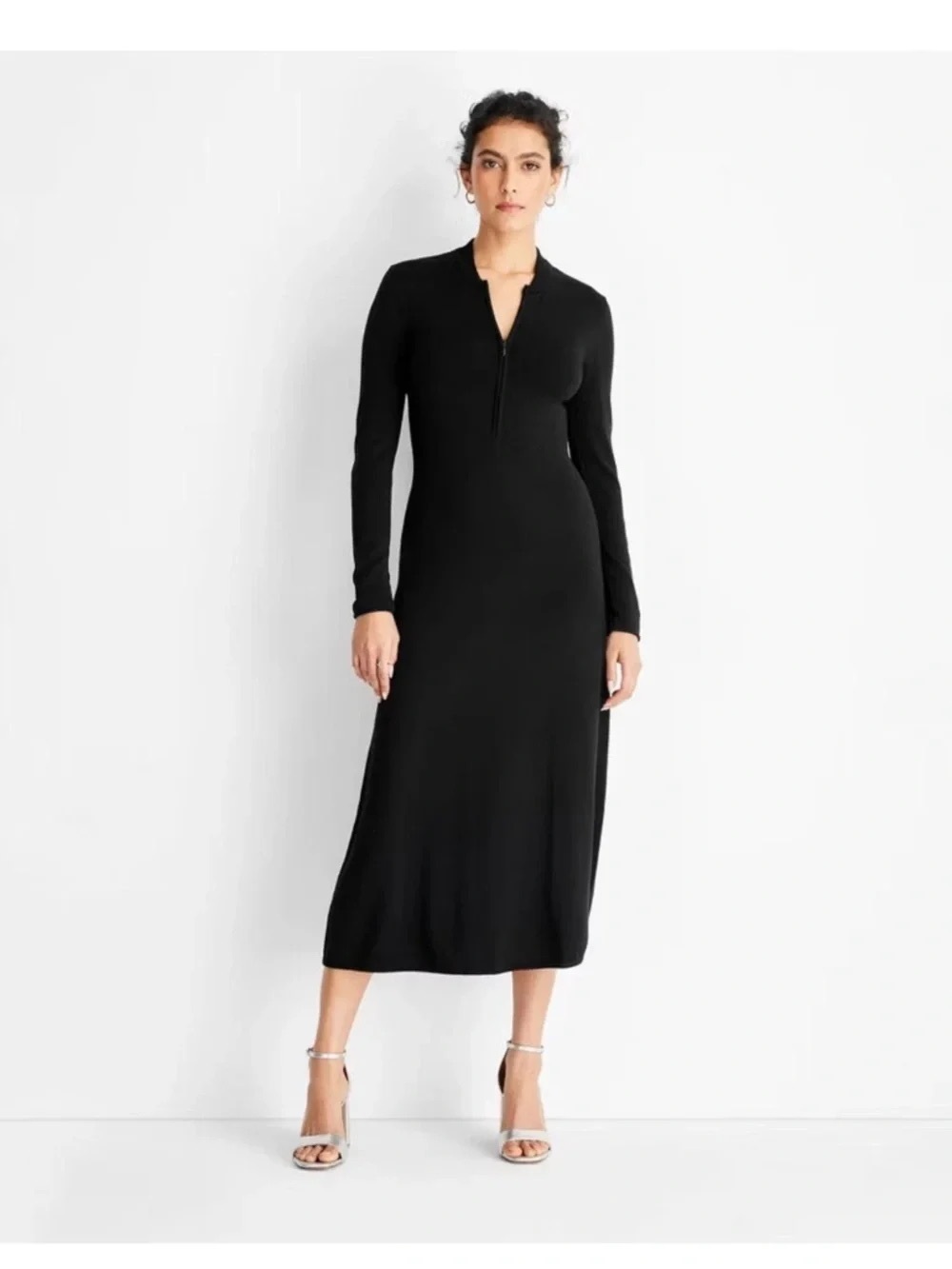 Future Collective Women's Long Sleeve Sweater Midi Dress Size M